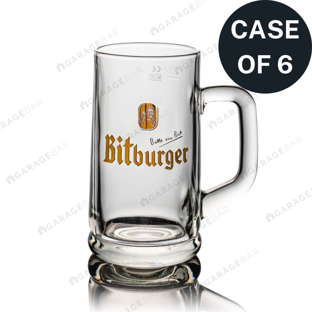 6x Bitburger Tankard Beer Glass Pint/50cl (Wholesale) GarageBar Limited
