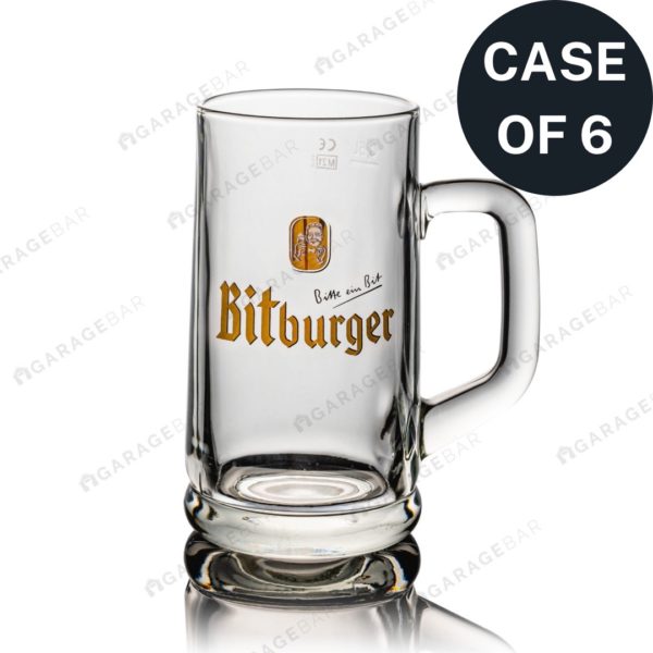 Bitburger Tankard Pint Beer Glass (Set 0f 6)