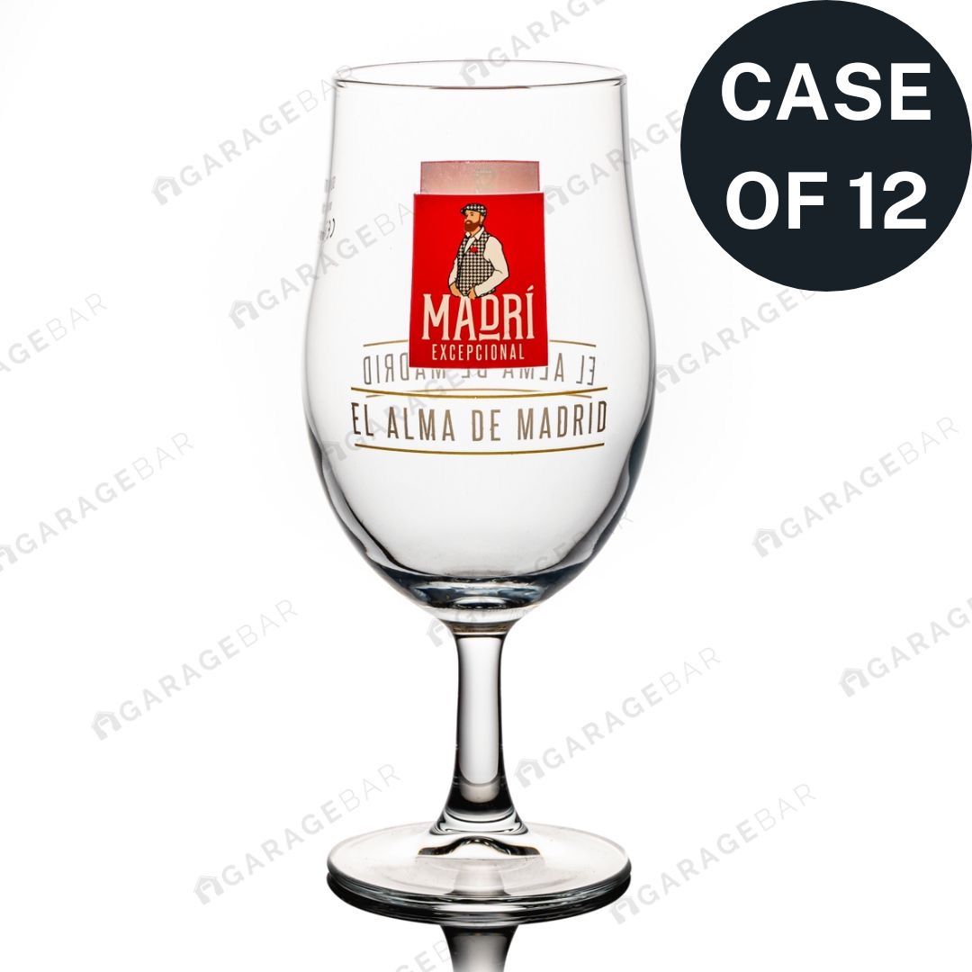 Madri Exceptional Pint Beer Glasses (Case of 12)