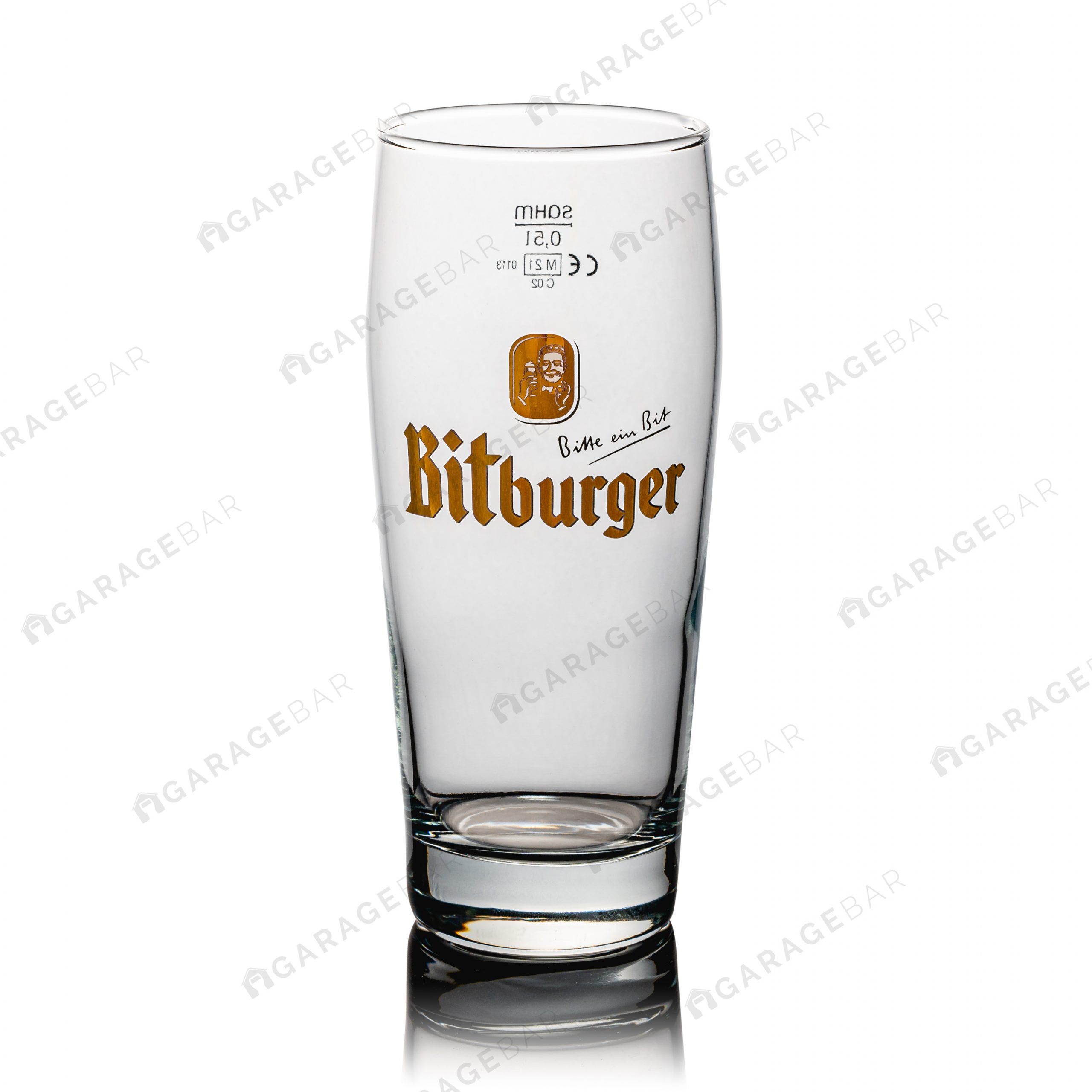 Bitburger Tall Beer Glass