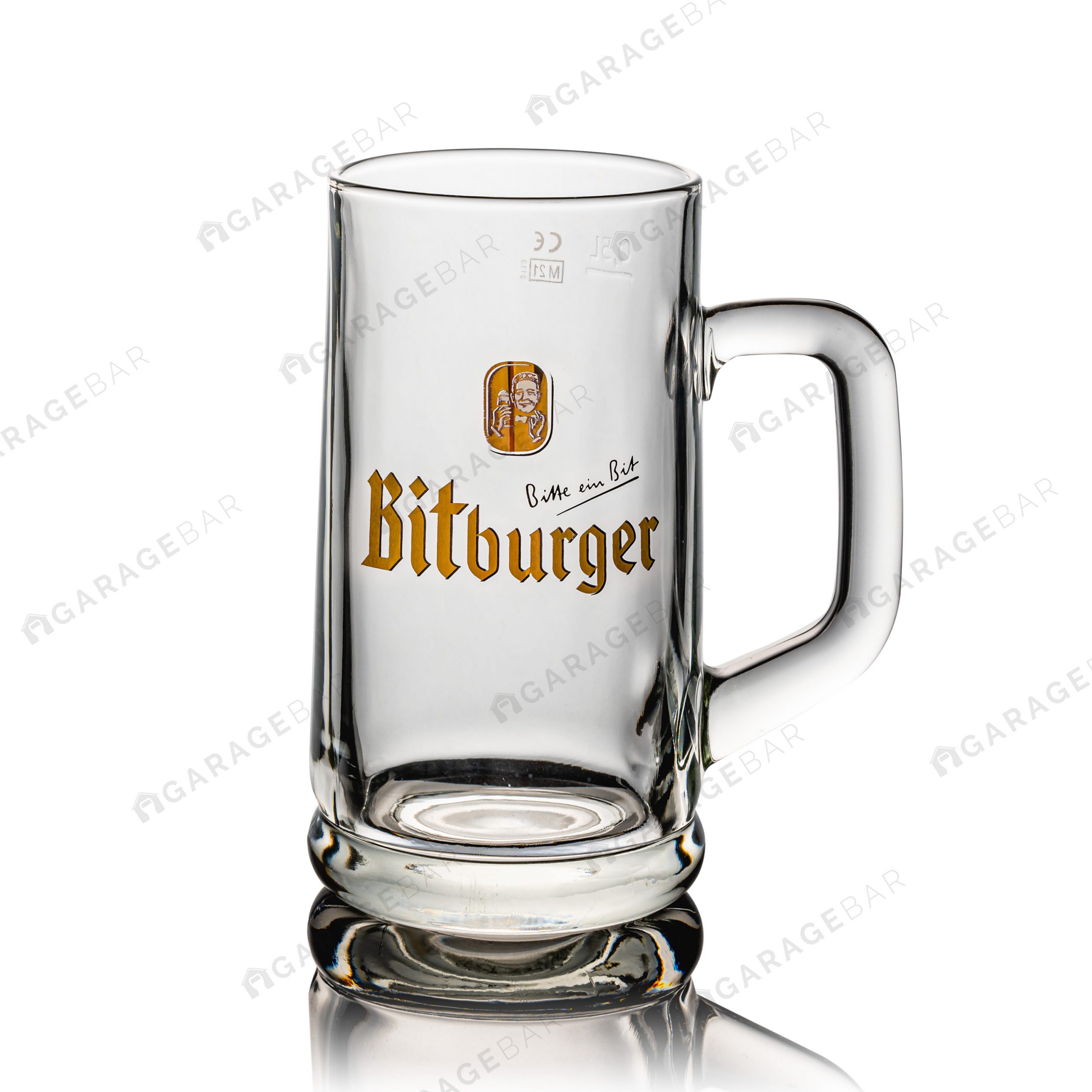 Bitburger Tankard Beer Glass