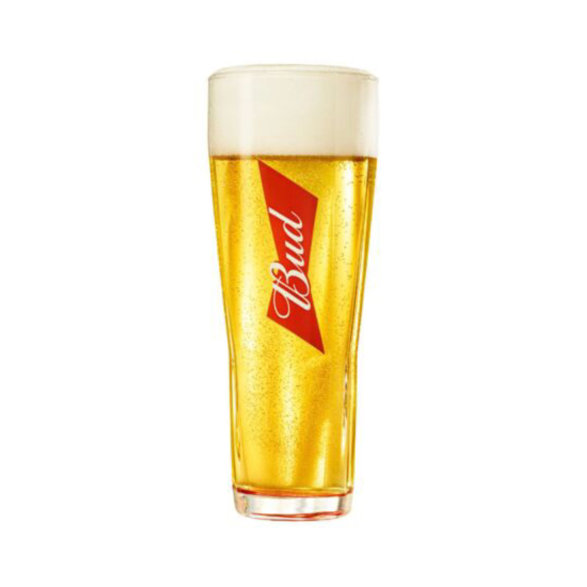 Budweiser Beer Glass Red Base Pint 20oz GarageBar Limited