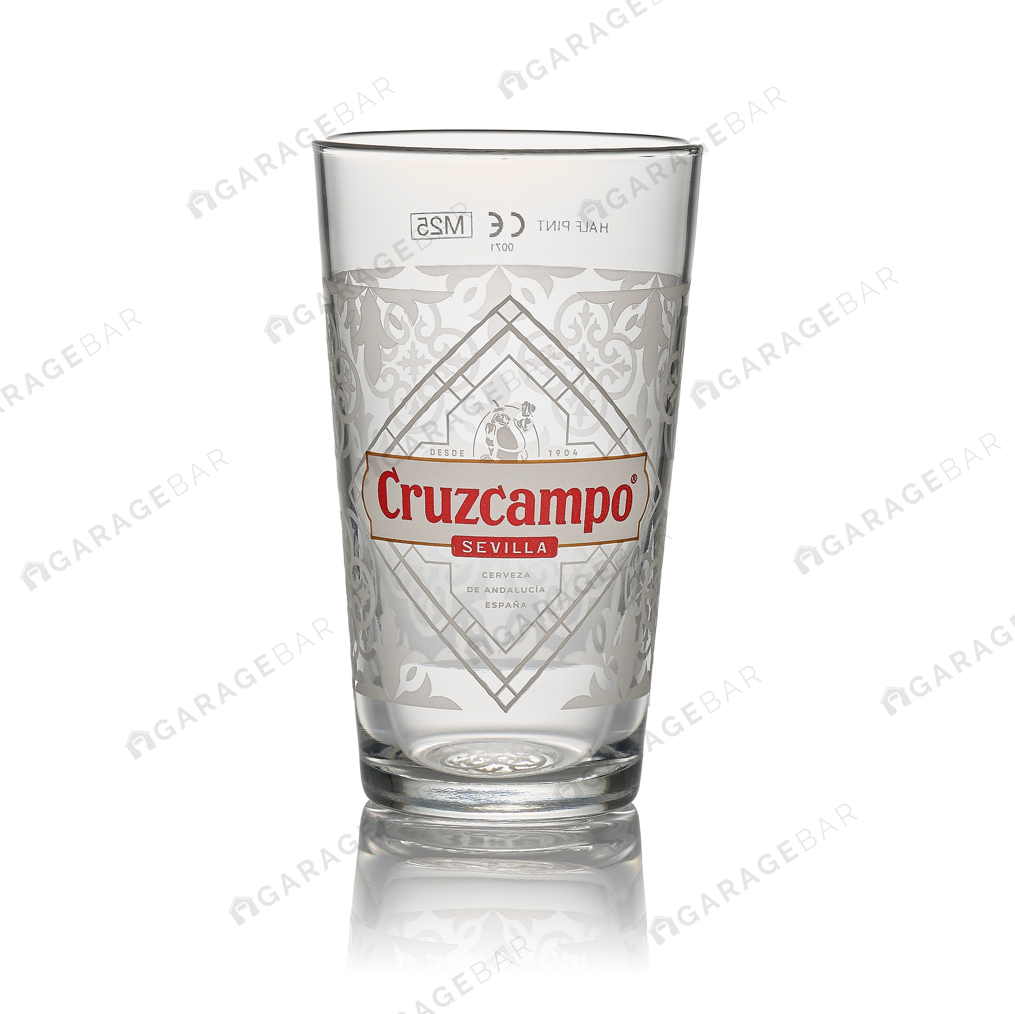 Cruzcampo Half Pint Beer Glass