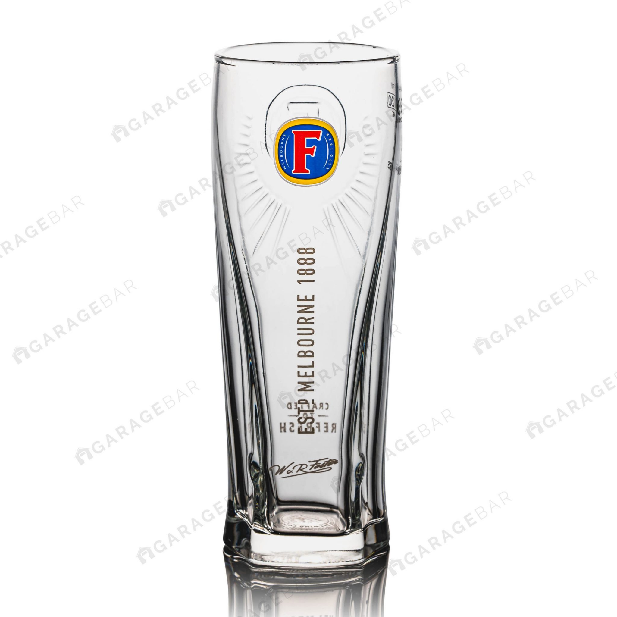 Fosters Beer Glass Half Pint/10oz GarageBar Limited