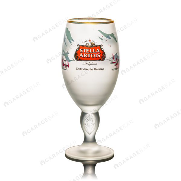 Stella Artois Christmas Frosted Chalice Beer Glass