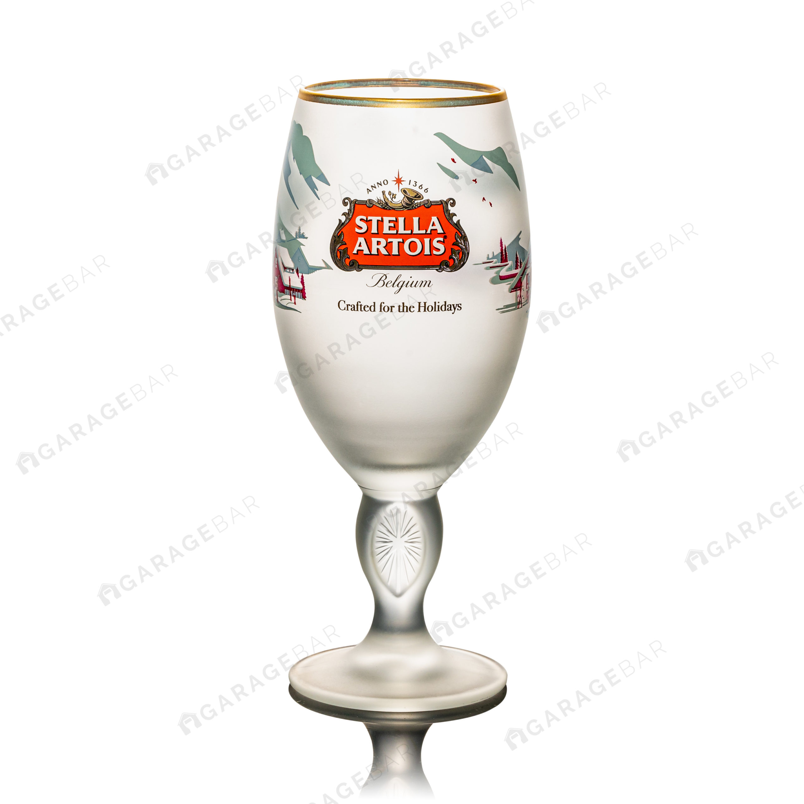 Stella Artois Christmas Frosted Chalice Beer Glass