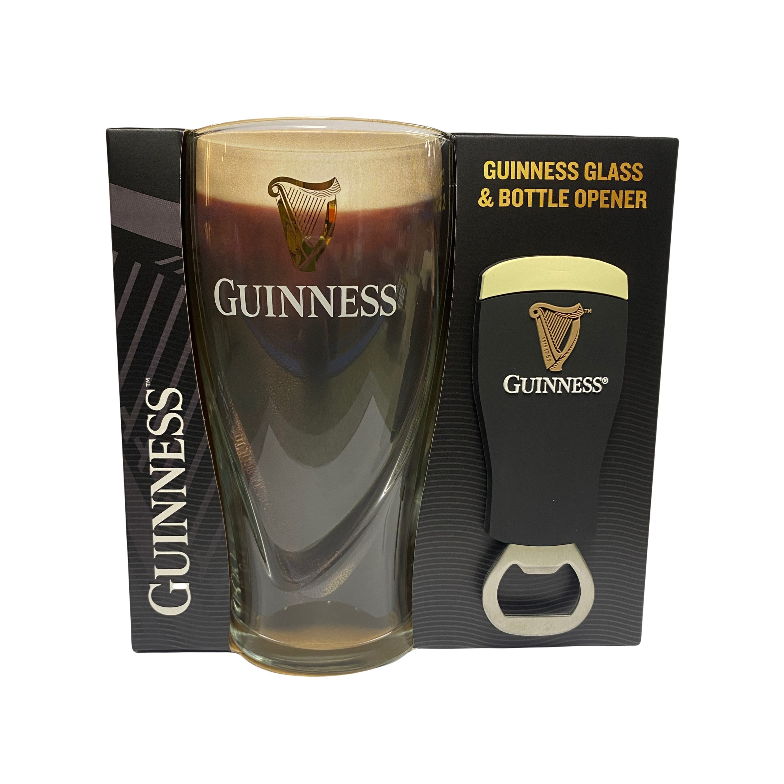 Guinness Glass & Bottle Opener Set
