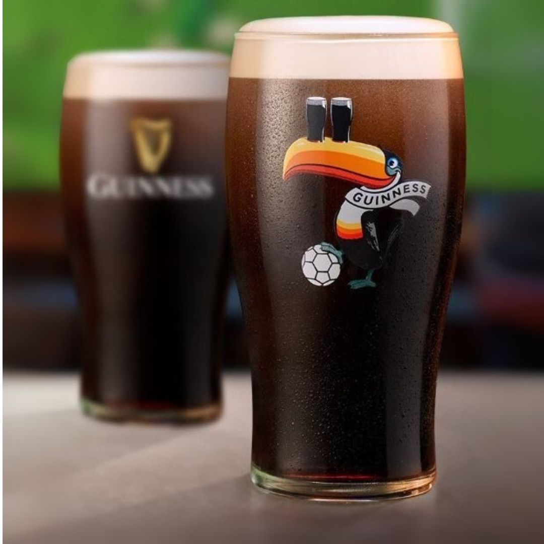 Guinness Toucan Football Beer Glass