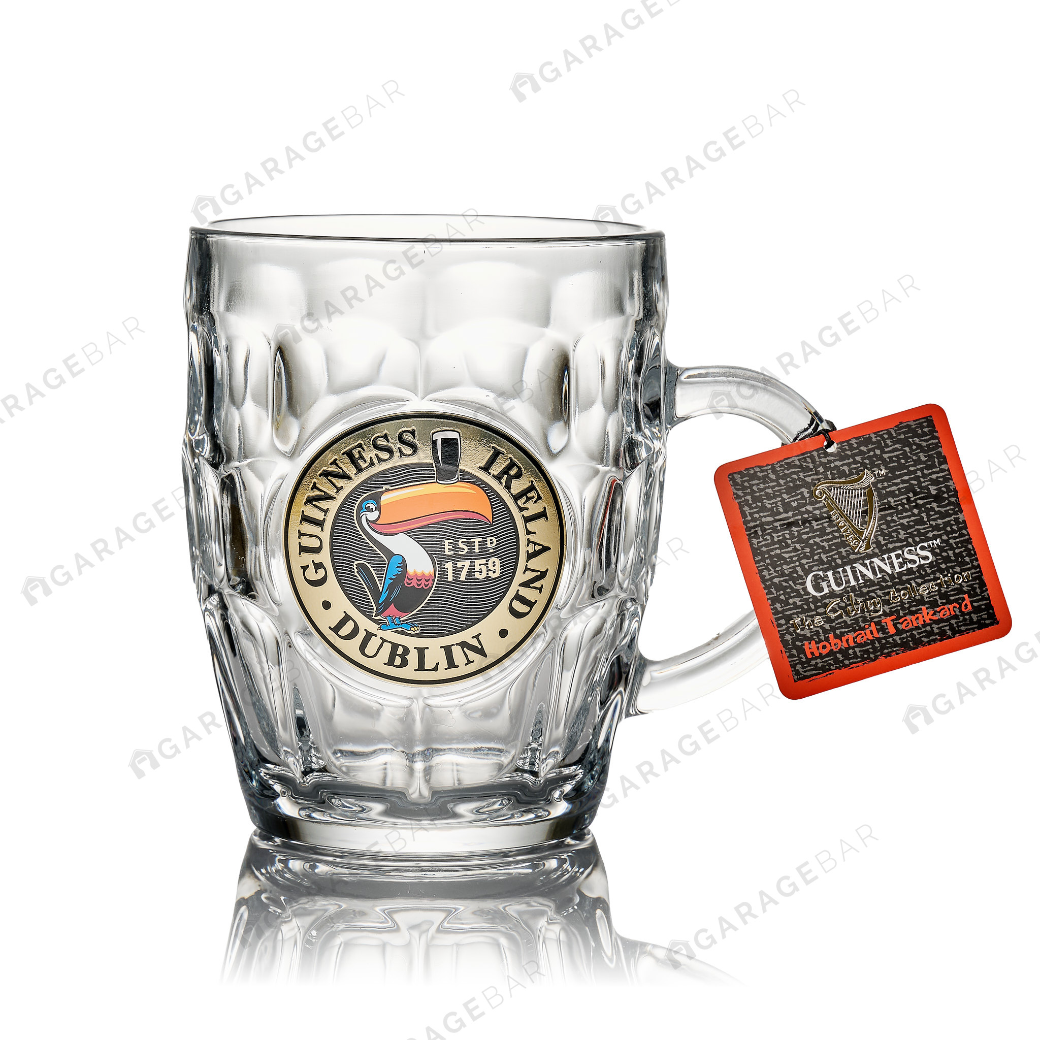 Guinness Toucan Hobnail Tankard Beer Glass