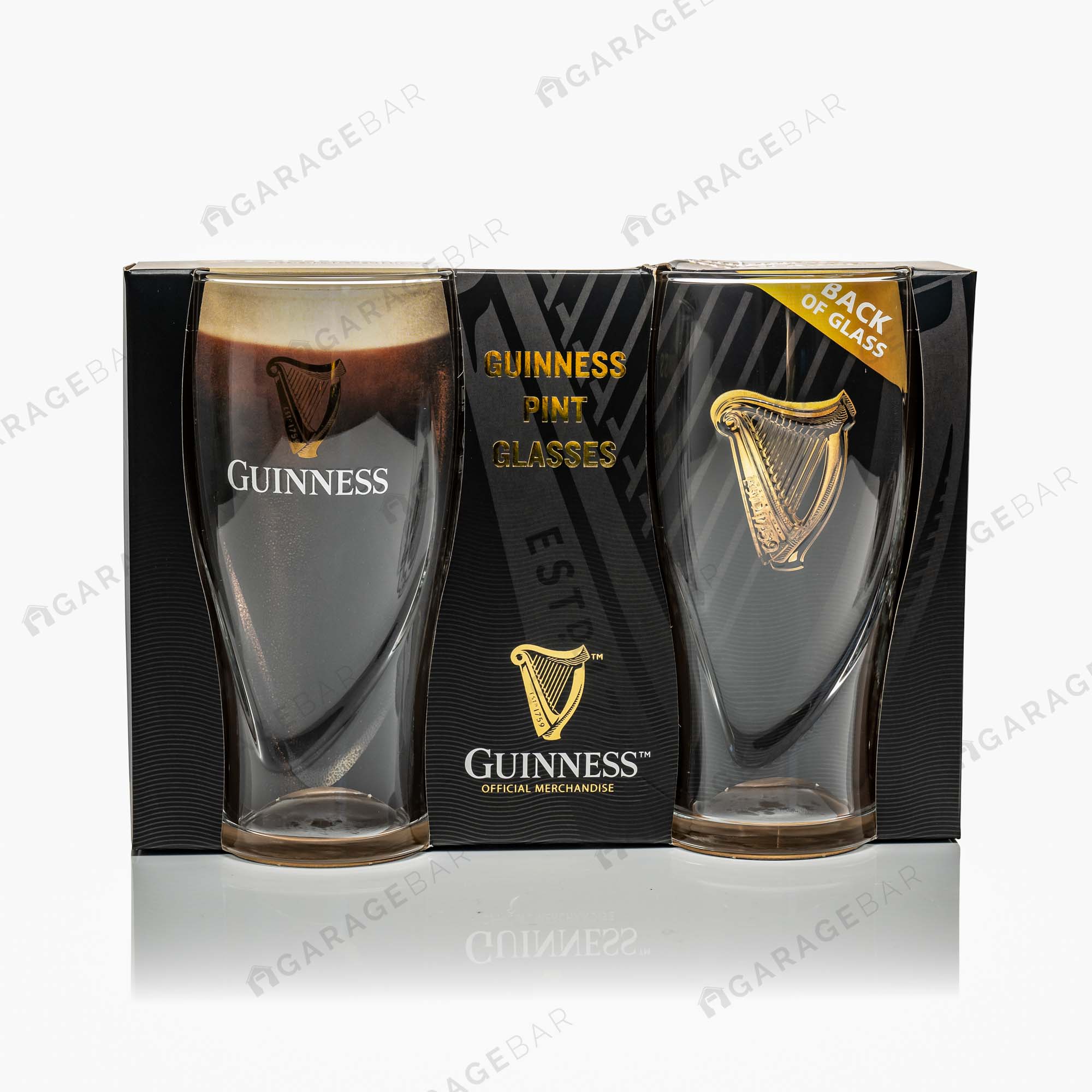 Guinness Twin Pack Pint Beer Glass