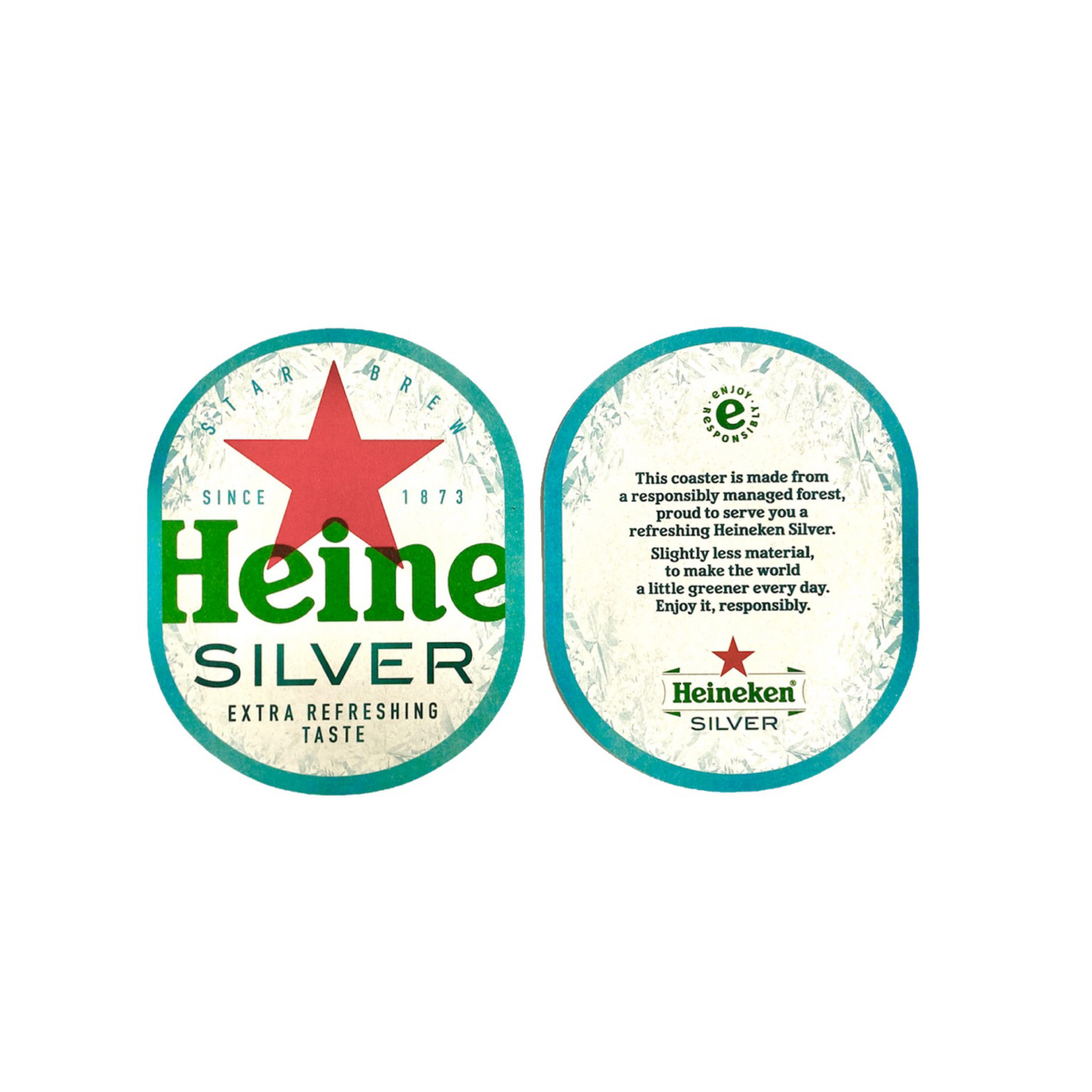 Heineken Silver Beer Drip Mats GarageBar Limited