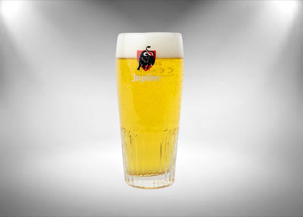 Jupiler Ribbed Beer Glass