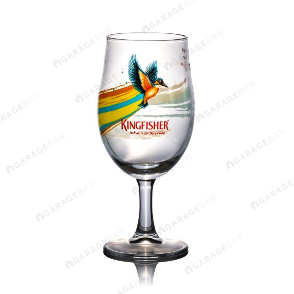 Kingfisher Half Pint Chalice Beer Glass