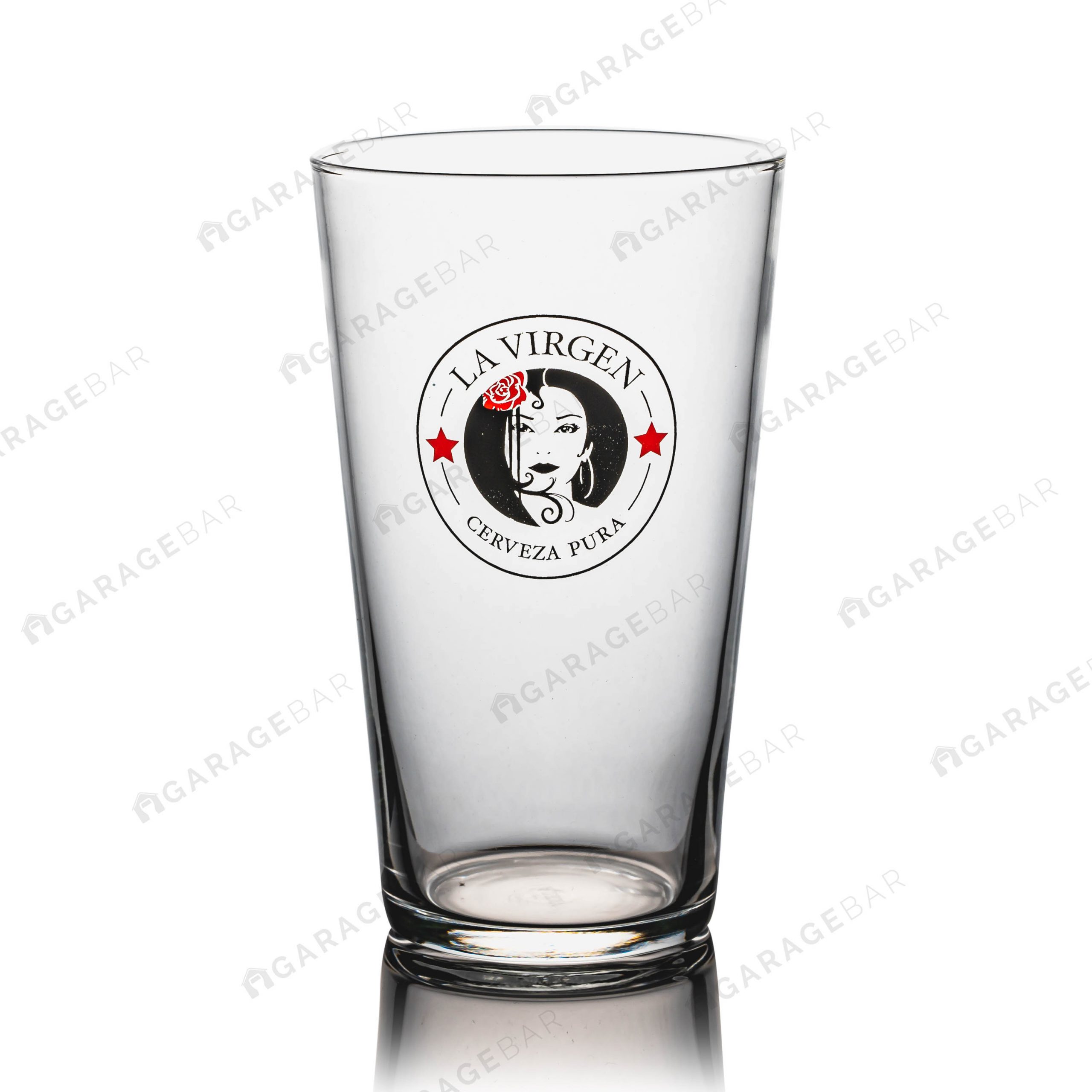La Virgen Pint Beer Glass