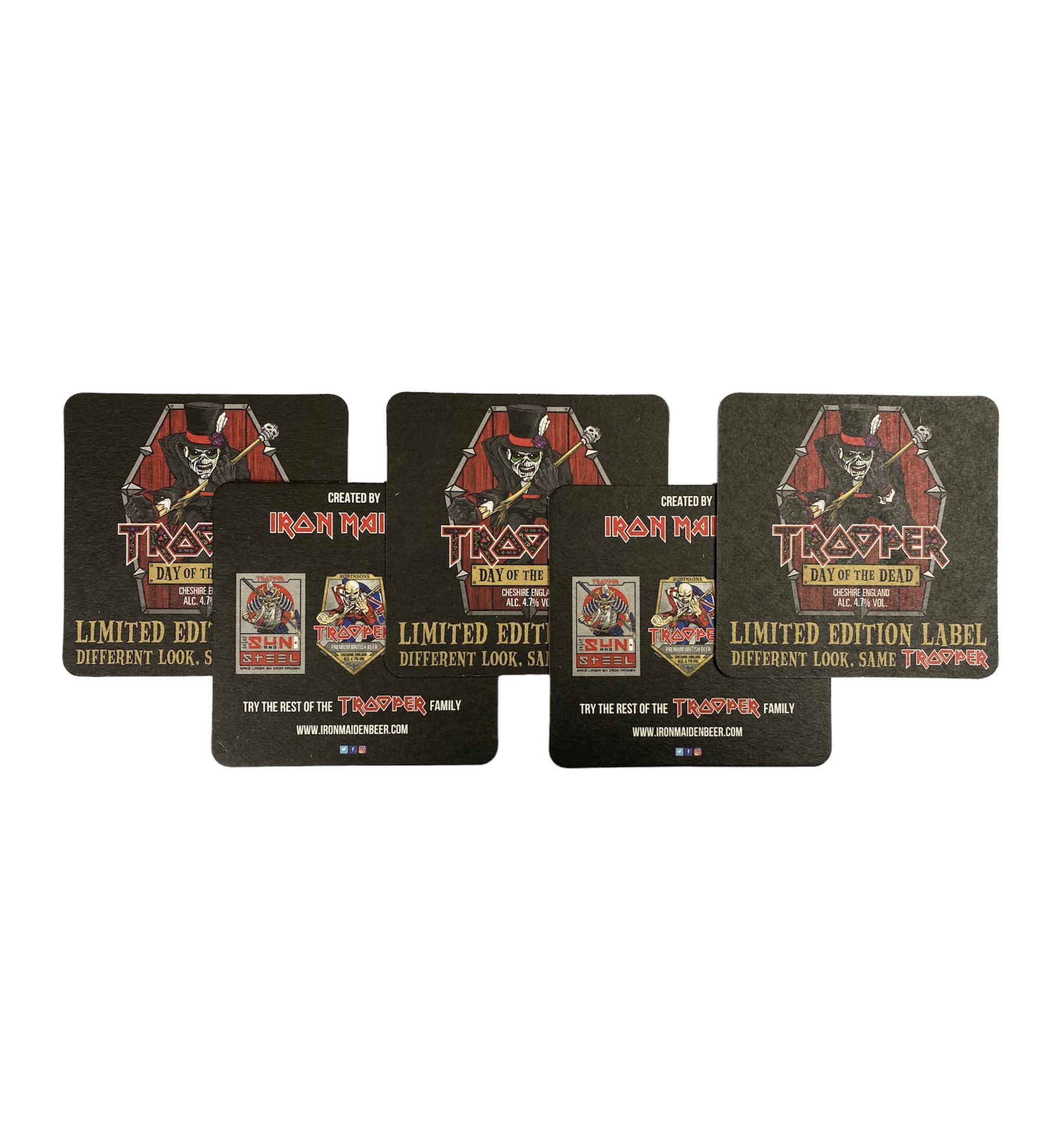 Iron Maiden Trooper Beer Drip Mats