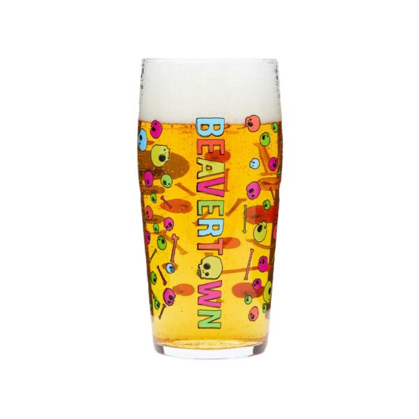 Beavertown Psychedelic Skull Beer Glass Pint/20oz GarageBar Limited