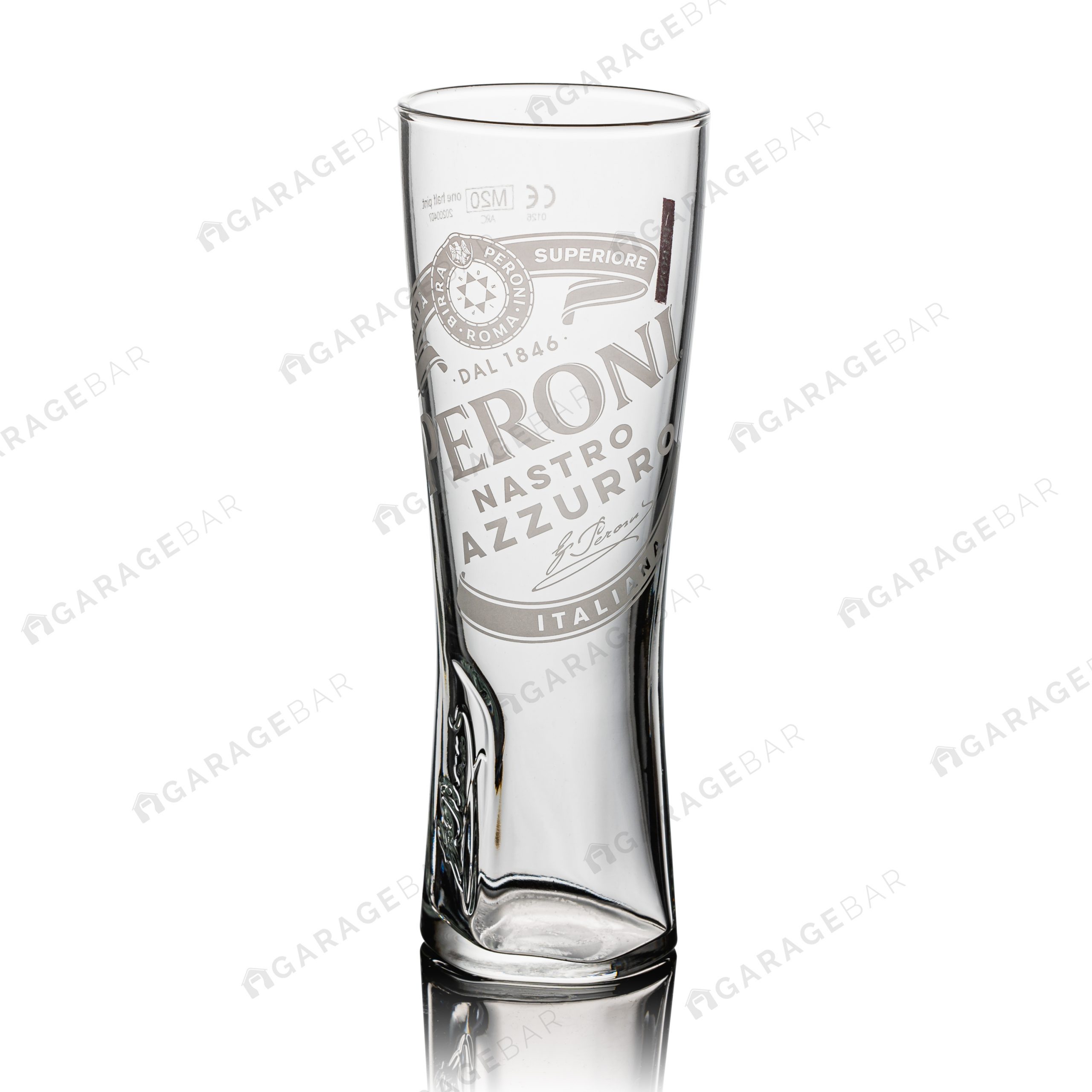 Nastro Azzurro beer, glass, half litre, Peroni Brewery, beer mat,  Amsterdam, Netherlands, on Sunday, April 7, 2019. (CTK Photo/Libor Sojka  Stock Photo - Alamy