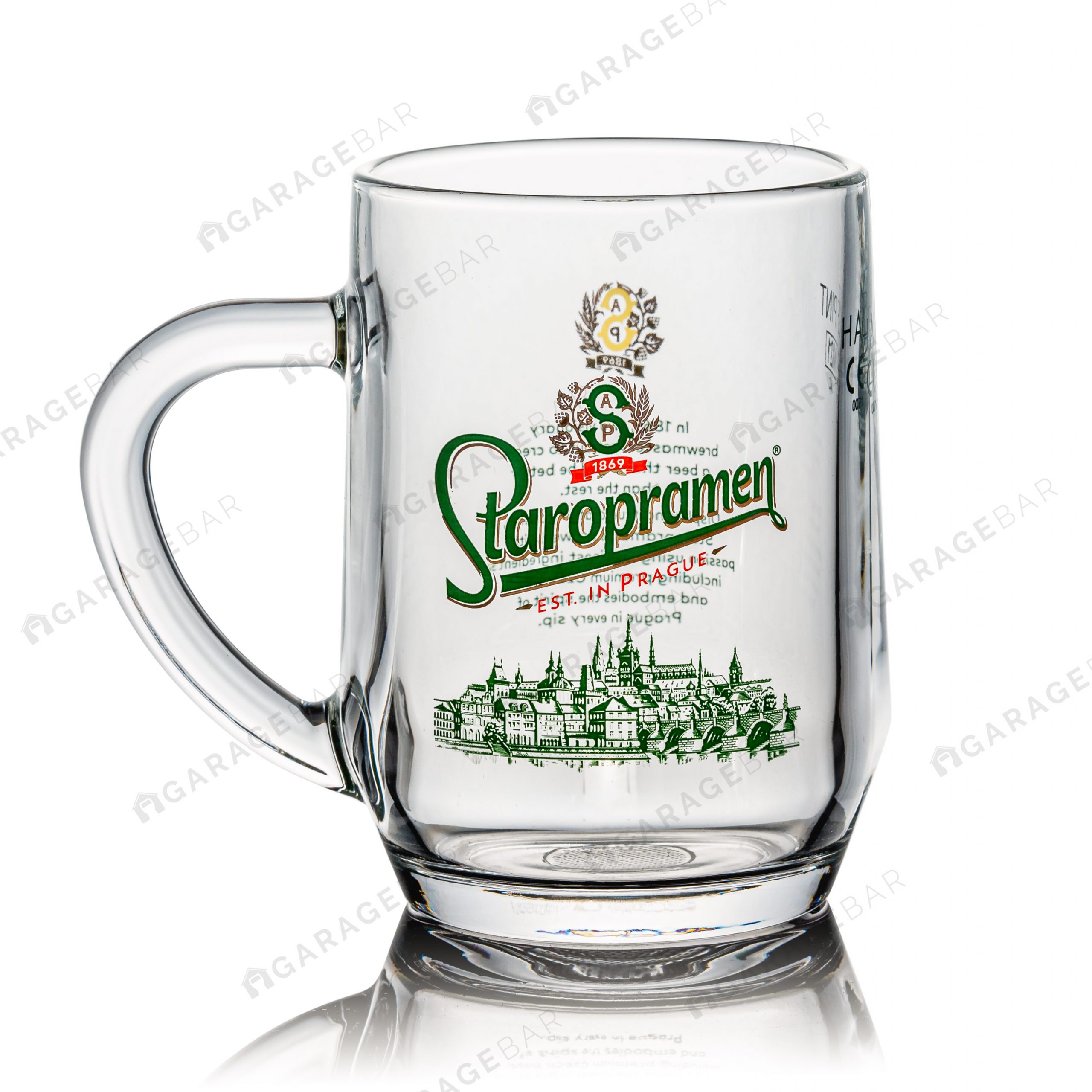 Staropramen Half Pint Tankard Beer Glass